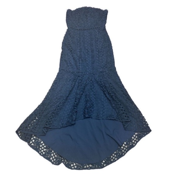 Keepsake The Label Lovable Strapless Lace High-low Evening Maxi Gown Dress Small - Picture 12 of 16